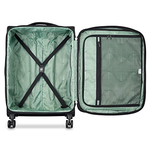 DELSEY PARIS Sky Max 2.0 Softside Expandable Luggage with Spinner Wheels 2 Piece Set, Black (24 Inch/Duffle) - color: Black, size: 2-Piece Set (24/Duffle)