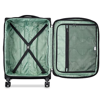 DELSEY PARIS Sky Max 2.0 Softside Expandable Luggage with Spinner Wheels 2 Piece Set, Black (24 Inch/Duffle) - color: Black, size: 2-Piece Set (24/Duffle)
