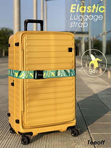 Teeoff Elastic Luggage Straps Suitcase Belts Travel Bag Accessories Adjustable 220CM (Banana) - color: Banana