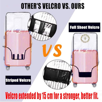 20 Inch PVC Clear Suitcase Cover (Black Trim) - size: 20"