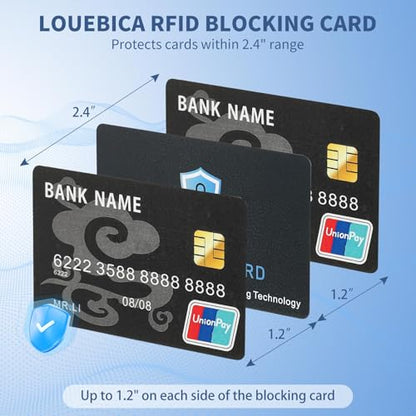 3 Pack RFID Blocking Card, Contactless NFC Debit Credit Card Passport Protector,Entire Wallet Purse Protect - color: 3 Pcs Black