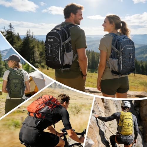 RealCool 20L Lightweight Hiking Backpack, Small Travel Daypack for Camping - color: Yellow, size: 20L