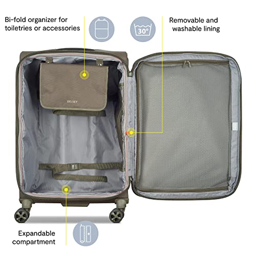 DELSEY PARIS Helium DLX, 25 Inch Checked-Medium Softside Luggage, Navy Blue - color: Navy Blue, size: Checked-Medium 25 Inch