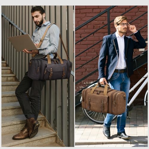 Waxed Canvas Duffel Bag 50L, Army Green - color: Army Green