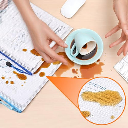 JARLINK A4 Mesh Zipper Pouch Bags, 36 Pcs Waterproof Zipper Pouch Bags - style: 36pcs