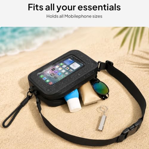 TOPEAST Waterproof Fanny Pack for Women & Men, Waterproof Belt Bag, Black - color: Black
