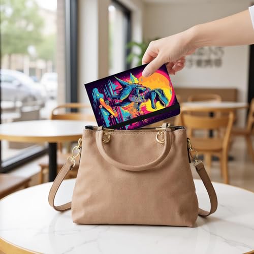 Passport Cover,Multi-Functional Travel Wallet,Stylish & Durable RFID Blocking Passport Holder, Travel Essentials for Men and Women,Funny Dinosaur - color: Funny Dinosaur
