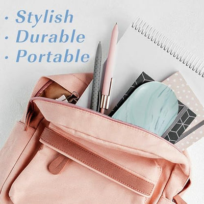MoKo Double Eyeglass Case,Glasses and contact case 2 in 1 with Mirror - color: Blue Water Color