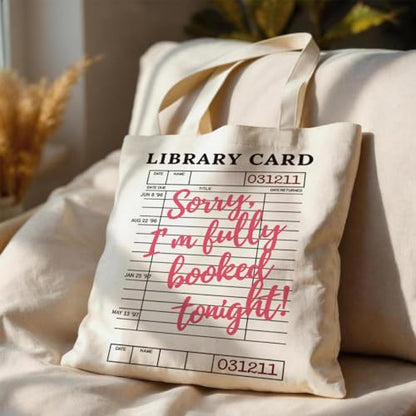 Book Lover Tote Bag with Funny Reading Quote Bag - color: Book 03
