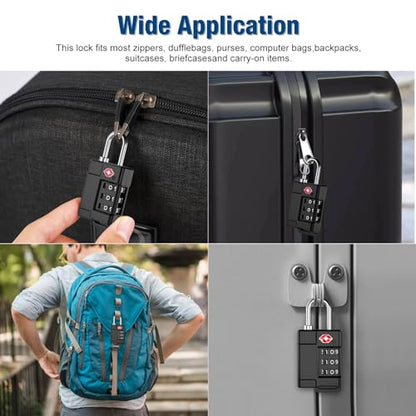 TSA Approved Cable Luggage Locks Plastic 4PCS - size: Plastic 4PCS