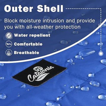 Catalonia Outdoor Windproof Wearable Stadium Blanket, Oversized Waterproof Wearable Blanket Poncho