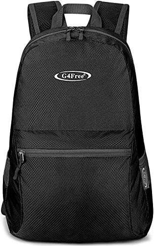 G4Free 20L Lightweight Packable Backpack Travel Hiking Daypack Foldable Backpack for Men Women - color: Black Update, size: 20L