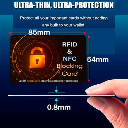 SaiTech IT 10 Pack RFID Blocking Card for Credit Debit Card, OrangeBlack SL - color: Oragne SL
