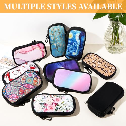 WOZEAH Double Eyeglass Case with 2 Compartments, Travel Eyewear Organizer for Two Pairs of Glasses - color: Mandala
