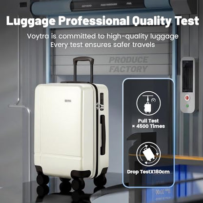 2 Piece Carry on Luggage Set, 14 in 20 in Lightweight Hardshell Suitcases with 360 Double Spinner Wheels & TSA Lock for Family Vacation Getaways Double Spinner Wheels White - color: WHITE