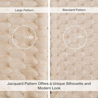 EXQ Home Large Turtle Shell Fleece Throw Blanket for Couch and Bed Beige - color: Beige#large Turtle, size: Throw