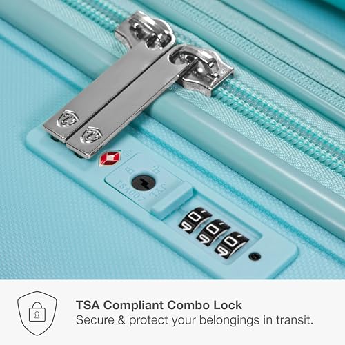 Traveler's Choice Pagosa Hardshell Expandable Luggage with Spinner Wheels, Baby Blue, 2-Piece Set (22/27) - color: Baby Blue, size: 2-Piece Set (22/27)