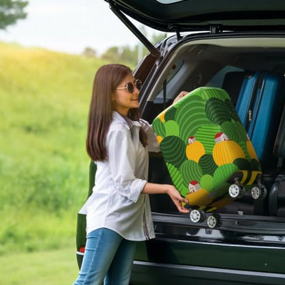 HYPER VENTURE Travel Luggage Cover Suitcase Protector Fits 18-22 Inch, S - color: Green Hills, size: S