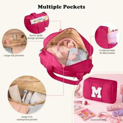 Birthday Gifts for 9 Year Old -Dance Bag, Kid Weekender Bags - color: Hotpink, style: D