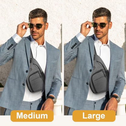 Pritent Crossbody Bags for Women Men Sling Bag Backpack Shoulder Bag - color: Light Grey, size: Medium