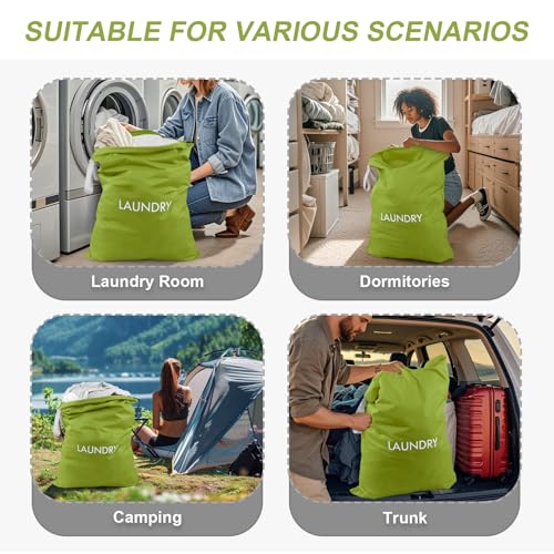 WiseBoy Travel Laundry Bag Dirty Clothes Organizer, Extra Large Laundry Bag - color: Green