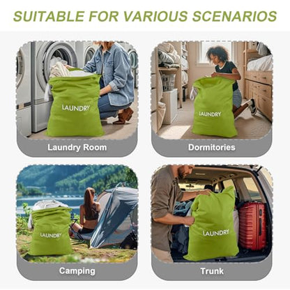WiseBoy Travel Laundry Bag Dirty Clothes Organizer, Extra Large Laundry Bag - color: Green