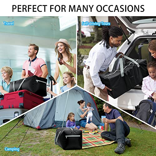 iFARADAY Foldable Duffel Bag, 30 inch / 75L, 2 Packs, Black - color: Black-75L-2 Pack