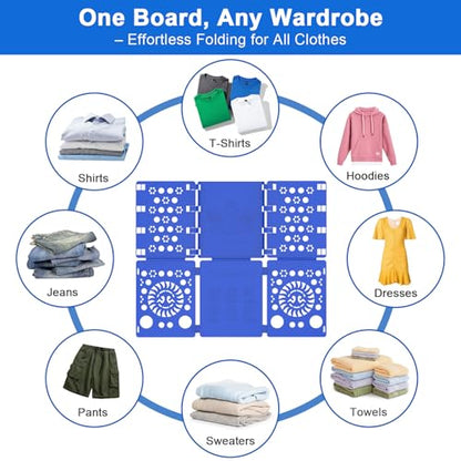 BoxLegend Shirt Folder Board Tshirt Clothes Folder Folding Board Durable Laundry Sorter Helper Liner, Blue - color: Royal Blue