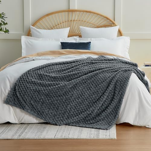 EXQ Home Turtle Shell Throw Blanket Charcoal Grey for Couch Gentle Soft - color: Charcoal Grey, size: Throw