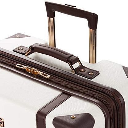 SwissGear 7739 Hardside Luggage Trunk with Spinner Wheels, White, Checked-Large 26-Inch - color: White, size: Checked-Large 26-Inch