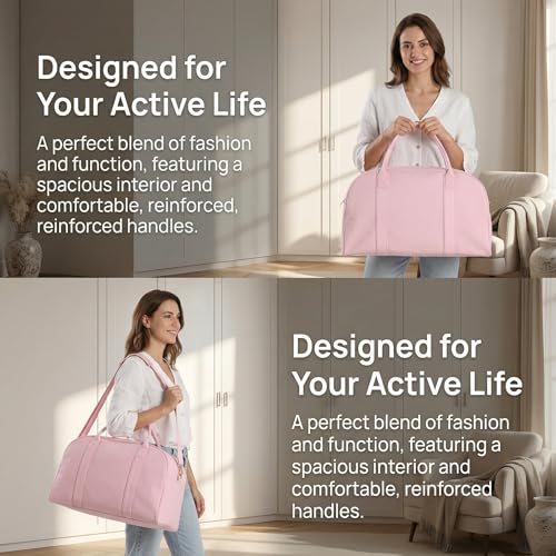 Travel Bag 45L Pink for Airplane Carry On - color: pink