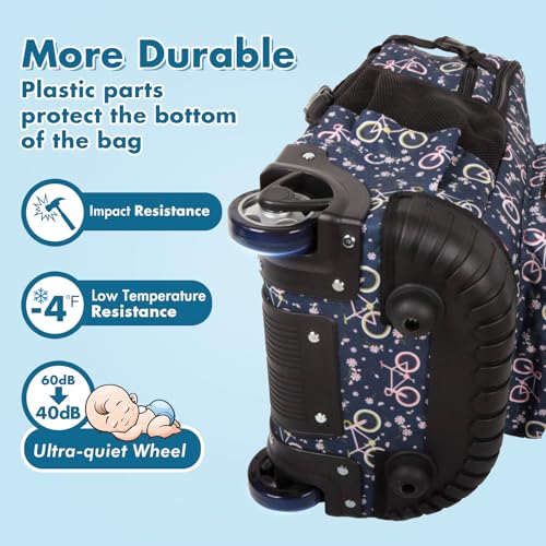 Tilami Rolling Backpack for Kids 18 inch Boys and Girls Laptop Backpack,Bicycle - color: Bicycle