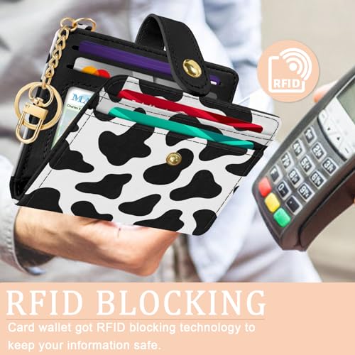 Jogjam Cow Print Rfid Women Wallet, Small Slim Thin Credit Card Holder - color: Cow Print
