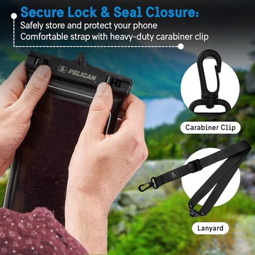 Pelican 2 Pack Marine Waterproof Phone Pouch (XL) - Stealth Black - color: Stealth Black - 2 Pack - XL, size: XL, style: 2 Pack