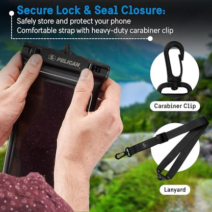 Pelican 2 Pack Marine Waterproof Phone Pouch (XL) - Stealth Black - color: Stealth Black - 2 Pack - XL, size: XL, style: 2 Pack