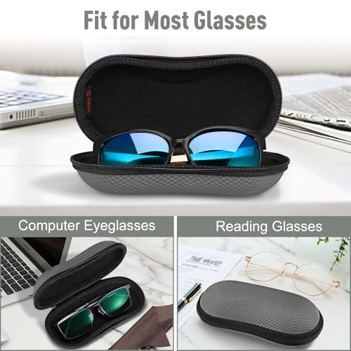 FINTIE Sunglasses Case, Hard EVA Shell Shockproof Sport Glasses Case - color: Dark Grey