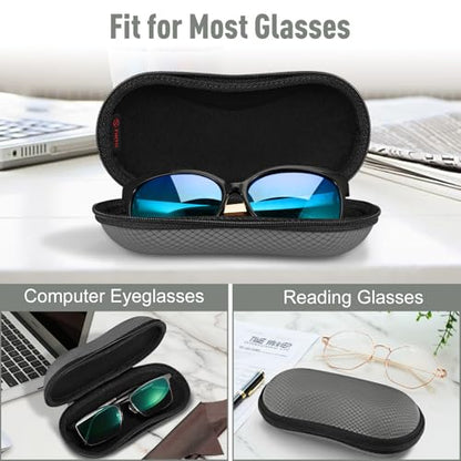 FINTIE Sunglasses Case, Hard EVA Shell Shockproof Sport Glasses Case - color: Dark Grey