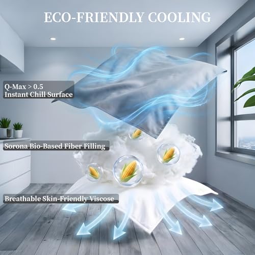 Dual-Sided Cooling Comforter, Gray and White, Queen - color: Gray & White, size: Queen