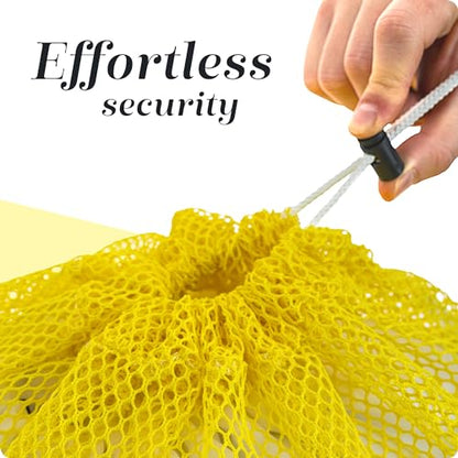 Handy Laundry Mesh XL Laundry Bag 24"x36", Heavy Duty Drawstring, Yellow | XL 24x36 Mesh Laundry Bag, Secure Drawstring, Heavy Duty, Machine Washable, for Delicates Dorm Travel Storage, Yellow