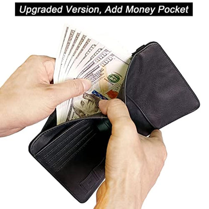 LOHASLIFE Passport Holder for Travel, Rfid Blocking Passport Cover Wallet - color: 116#Black