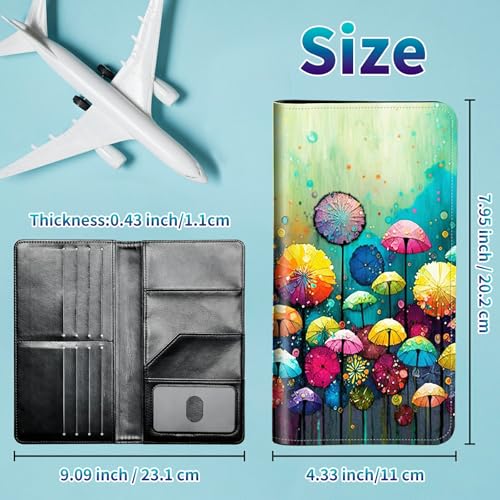 Family Passport Holder RFID,Colorful Dandelion - color: Colorful Dandelion