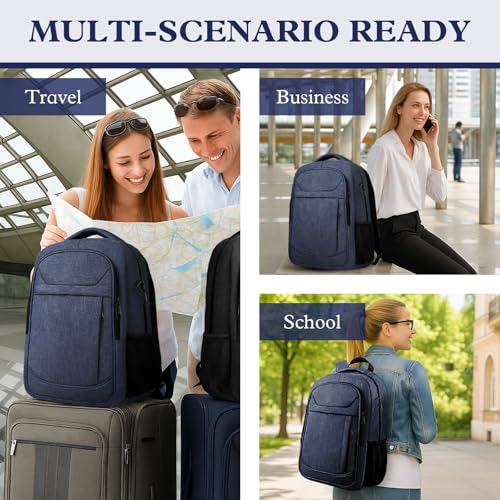 15.6" Travel Laptop Backpack for Men Women, Blue - color: Blue, size: 15.6 Inch(30L)