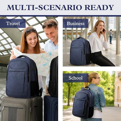 15.6" Travel Laptop Backpack for Men Women, Blue - color: Blue, size: 15.6 Inch(30L)