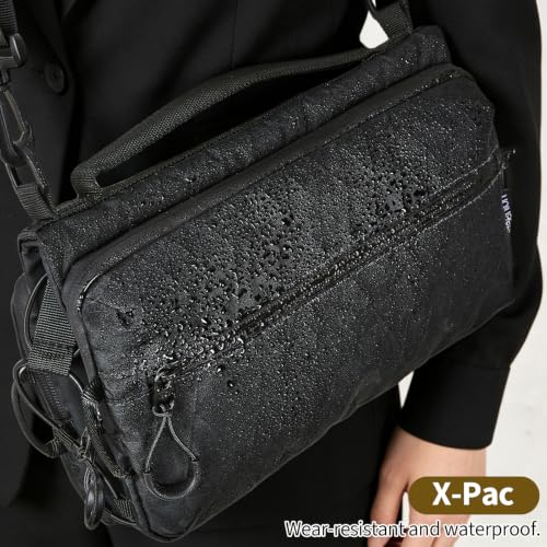 YesFashion 여성용 남성용 크로스바디 백, RFID 차단 슬링 숄더백 - color: X-pac 블랙