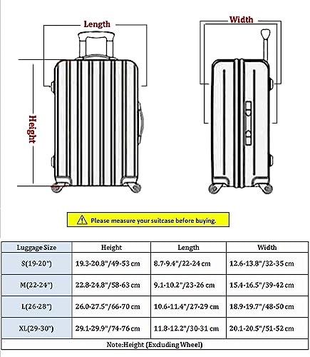 Suitcase Cover 3D Print Design Travel Luggage Protector Trolley Case Cover 22"-24" Sleeve, BluePeacock - color: BluePeacock, size: M(Fits to 22"-24" Trolley Case)