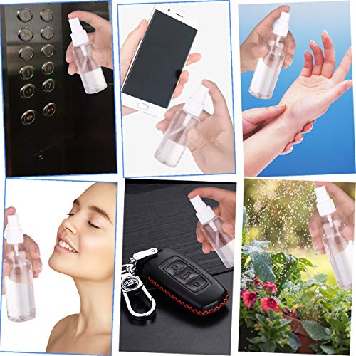 Exptolii Spray Bottle, 1oz/30ml Small Plastic Fine Mist Spray Bottles, Mini Empty Travel Bottles with Funnels and Labels 6 Pack