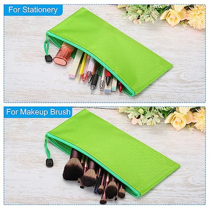 PATIKIL Waterproof Zipper File Bags, 3 Pack A6 Document Holders Pencil Pouch for Office, Light Blue - color: Light Blue, size: A6