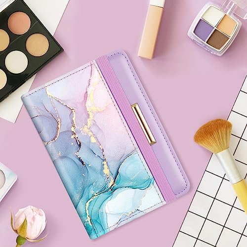 Coco Rossi Passport Holder Cover, RFID Travel Wallet Women Card Holder - color: Gradient Marble