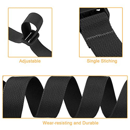 MAGARROW 24" 40" 60" 100" Strap Buckle Packing Straps Adjustable 1-Inch Belt - color: Black (4-Pack), size: 1" Wide - 24" Long