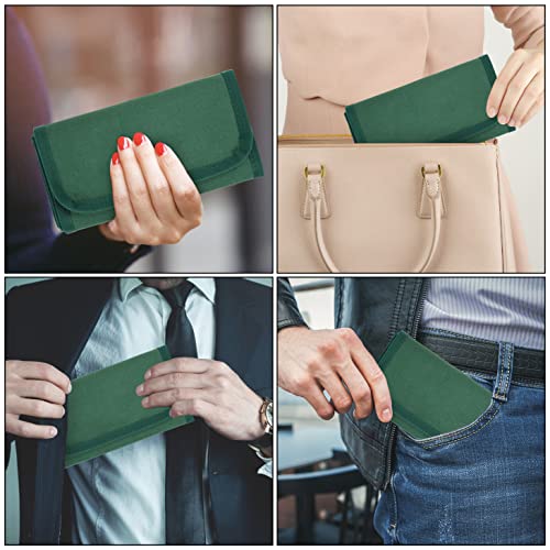 Money Organizer,Money Bags with Zipper Budget Binder Holds Up to 100 bills - color: Green